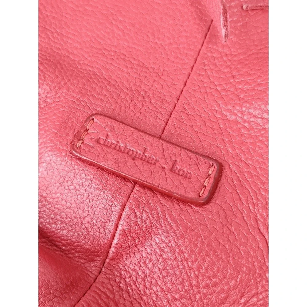 Christopher Kon Coral Leather Hobo Bag NWT Shoulder Purse Braided Slouchy 447